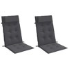 vidaXL Chair Cushion Outdoor High Back Chair Cushion Seat Pad Oxford Fabric - Anthracite 2 pcs - 3 of 4