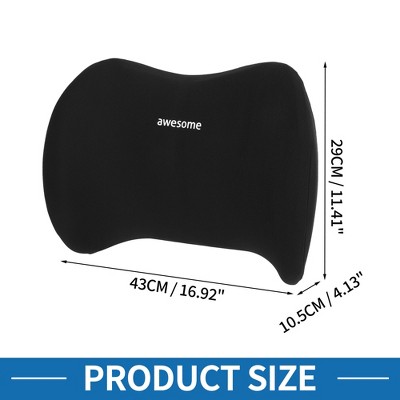 Coussin lombaire respirant pour siège auto Unique Bargains, en mousse à mémoire de forme, design ergonomique, 4 sur 7