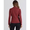 INSPIRE CHIC Women's Lapel Collar Button Front Long Sleeve Faux Suede Blazer - 3 of 4