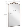 PAGED 66"x36" Arched Full Length Mirror,Oversized Leaning Floor Full Body Mirror with Metal Frame,Suitable for Bedroom,Living Room - 3 of 4