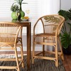 Murai Rattan Counter Height Barstool Natural/Brown - bali & pari: Handcrafted, No Assembly Required, 24.5" Seat - 2 of 4
