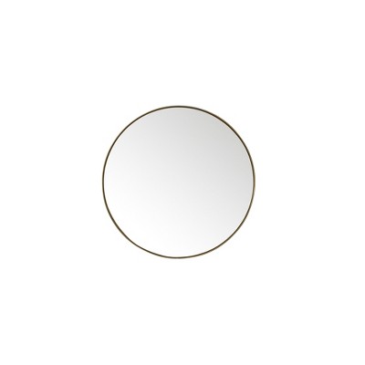 James Martin Signature Vanities Rohe 30" Round Mirror, Champagne Brass
