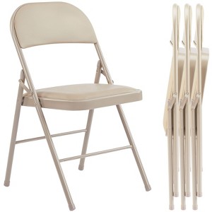2-Piece Folding Chair Set, Leather Padded, Easy to Use and Store, Ideal for Outdoor and Indoor Home Use - 1 of 3