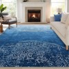 9x12 Washable Rugs Modern Abstract Semicircular Floral Print Area Rug Soft Touch Throw Carpet Stain Resistant Throw Carpet - 3 of 4