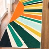 Boho Rugs Washable Kids Rug Non Slip Nursery Rug Low Pile Floor Mat Soft & Non-Shedding Sunshine Carpet Colorful Rainbow Printed Indoor Rugs - 4 of 4
