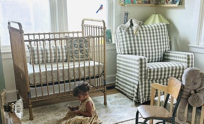 Namesake Abigail 3-in-1 Convertible Mini Metal Crib - Vintage Iron