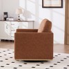 Hrinhom 30.7"W Modern PU Swivel Accent Chair,Club Chair With Metal Base - 3 of 4