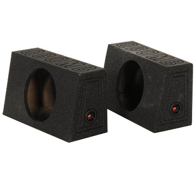 QPower QBomb Single 10 Inch Sealed Subwoofer Sub Boxes Bedliner Spray, 2-Pack