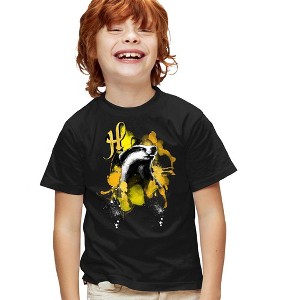 Boys' Short Sleeve Harry Potter Urban Elegance Hufflepuff Badger T-Shirt - 1 of 4