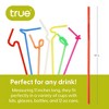True Ultra Bendy Straws, Long Flexible Party Straws for Cocktails, Smoothies, Iced Coffee, Disposable Party Supplies, Assorted Colors, Set of 50 - 3 of 4