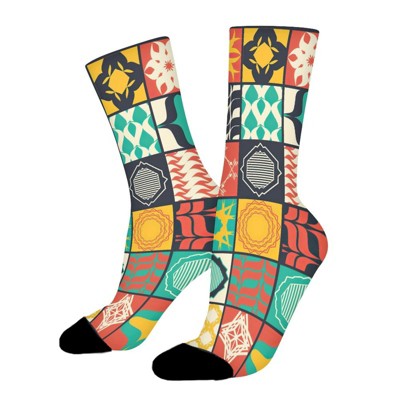 Set Of 36 Patterns Women Printed Crew Socks Funny Funky Socks Soft Polyester Novelty Gifts for Artists Men