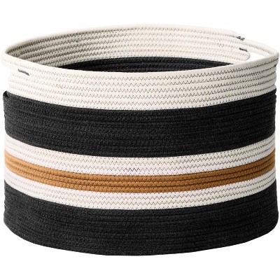 Solhome Dominic Cotton Round Laundry and Storage Basket