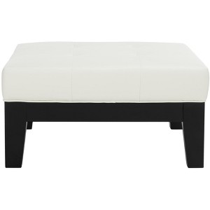 Jordan Square Ottoman - HUD4079 - White - Safavieh Couture - 1 of 4