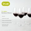 True St. Julien Bordeaux Glasses Set of 4 - Stemmed Wine Glasses for Red and White Wine in Crystal, Dishwasher Safe - 18 Oz, Clear - 2 of 4