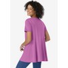 Woman Within Plus Size Rounded V-Neck Crochet Tunic - 3 of 4