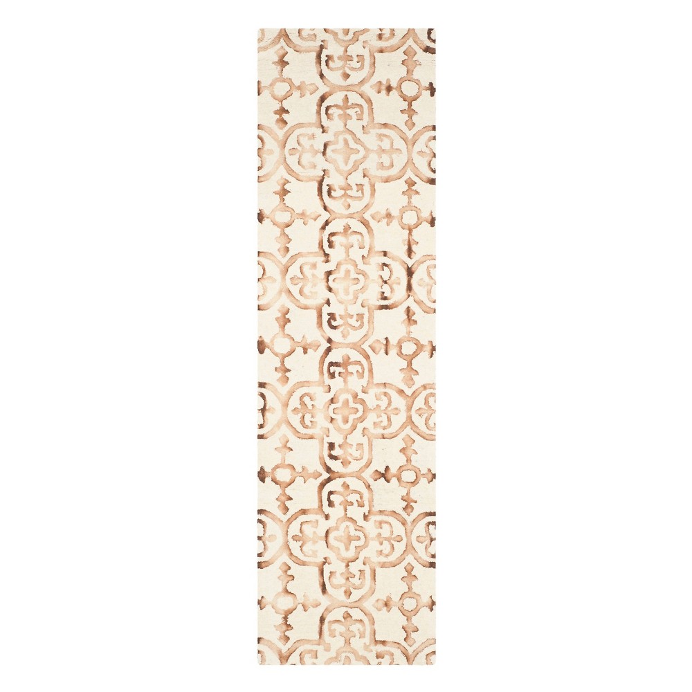 2'3inx12' Runner Bardaric Area Rug Ivory/Camel - Safavieh