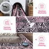 Contemporary Animal Print Area Rug Washable Abstract Leopard Rugs Soft Low Pile Zebra Waves Carpet Tiger Rug for Living Room - 4 of 4