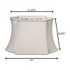 Vynxaria Oblong Lampshades 7.25x11.375x8.875x14 Inches, Fancy Cream - 3 of 4