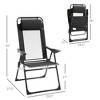 ALEXOUN Set of 2 Outdoor Camping Lounge Chair Portable Folding Chair with 7 Level Adjustable Backrest & Metal Frame,Headrest,300 Lbs Capacity - 3 of 4