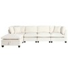 Upholstered Modular Sofa with Removable Storage Ottoman, 2 hidden cup holders, Sectional sofa for Living Room Apartment - 3 of 4