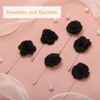 Unique Bargains Camellia Boutonnieres Pins for Formal Party Easy to Use Artificial Flowers 12pcs - 3 of 4