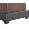 TiramisuBest Light Grey Faux Leather Bed (47"H x 63"W x 86"D) - 4 of 4