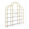 74.8" 5-Tier Dome Office Bookshelf, Display Stand, Golden+White - ModernLuxe - 4 of 4