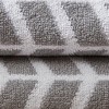 Vynxaria Gray Cotton Jacquard Bath Towel 6 Piece Set - 4 of 4