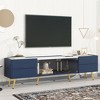 NicBex Modern TV Stand with LED for TVs up to 80 Inches,Entertainment Center with 4 Drawers and 1 Cabinet - 2 of 4