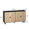 SKRAN Buffet Cabinets with Storage, Multifunctional Sideboard Cabinets with Rattan Doors ＆ Wood Feet for Hallway and Living Room - 3 of 4