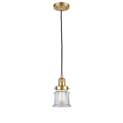 Canton - 1 Light Cord Hung Mini Pendant In Industrial Style-10 Inches Tall and 5.25 Inches Wide