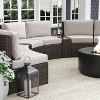 Martha Stewart Bedford Set of 2 Indoor-Outdoor Modular Patio Curved Sectional Sofa Seats and Side Table in Rattan Wicker with All-Weather Cushions - 2 of 4