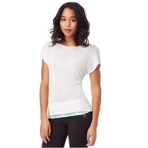 Aeropostale Womens Sheer Scoop-Back Knit Basic T-Shirt - 1 of 3