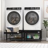 27" Wide Washer and Dryer Pedestals with Basket Shelf, 16" Hight Laundry Pedestal with Adjustable Anti-Vibration Pads,Drain Pan Hose,1000 lbs Capacity - 3 of 4