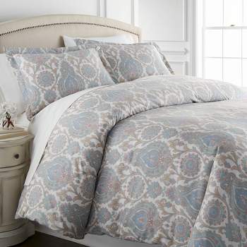 Truly Soft 3pc Full/Queen Cloud Puffer Comforter Set Gray