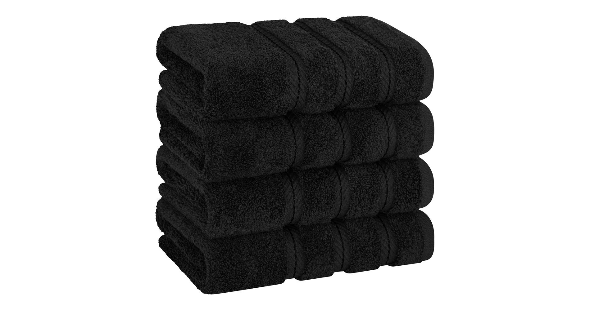 American Soft Linen Luxury Turkish 4 Piece Hand Towel Set, 100% Cotton  16x28 inches Soft and Quick Dry Hand Towels for Bathroom