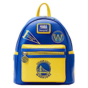 Loungefly: NBA Golden State Warriors Logo Mini Backpack – Stylish, Compact Design with Iconic Team Branding - 1 of 1