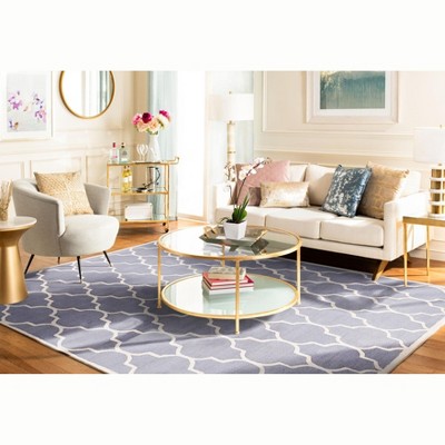 Hand-Tufted Elegance Silver & Ivory Wool 8' x 10' Area Rug