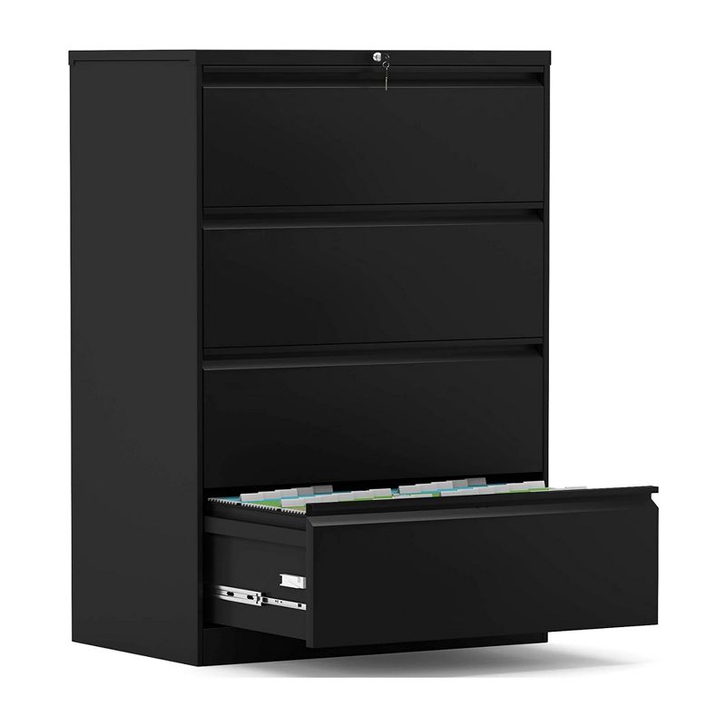 AOBABO Locking Metal Office Storage Organization Filing Cabinet with Adjustable File Hanging Bar and 2 Keys, 1 of 10