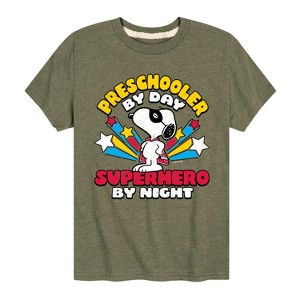 Boys' - Peanuts - Preschooler By Day Short Sleeve Graphic T-Shirt - 1 of 4