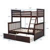 PAGED Twin Over Full Loft Bed with Storage Drawers,Bunk Bed with Ladder and Guardrails Can Divided Into 2 Beds for Bedroom - 3 of 4