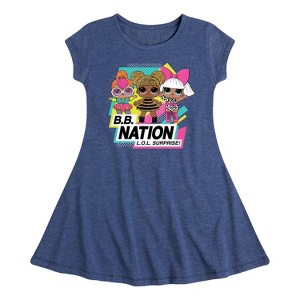 Girls' - LOL Surprise! - B.B. Nation Fit & Flair Cap Sleeve Dress - 1 of 2