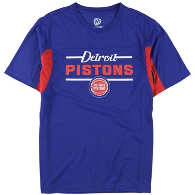 G-III Sports Mens Detroit Pistons Graphic T-Shirt, Blue, Large