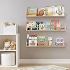 Attop Nursery Book Shelves for Kids Rooms - 32 Inches Floating Wall Bookshelves Set of 3 - 2 of 4