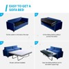 Mjkone Modern Velvet  2-in-1 Pull Out Sleep Sofa Bed - 4 of 4