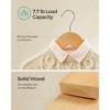 10/20-Pack Kids Wooden Hangers with Pants Bar & 360° Swivel Hook, 12.6 x 7.5 Inch Children's Closet Organizers, Shoulder Notches - 4 of 4