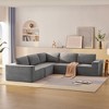 Luxury L-Shaped Modular Sofa: 5-Piece Upholstered Set, Foam-Filled, for Living Room & Bedroom - 3 of 4