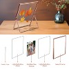 NewHome"2Pcs Rose Gold Metal Picture Frames 5x7 & 8x10, Floating Glass, Pressed Flower, Tabletop Display"Rose Gold - 2 of 4