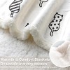 Hachikiko Cat Print Throw Blanket - 50"x60" Soft Reversible Blanket for Kids & Adults - Black & White Polka Dot Paw Design - 4 of 4