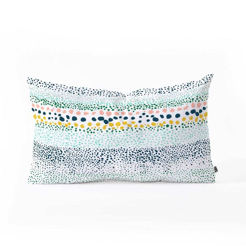 Ninola Design Little Dots Oblong Lumbar Throw Pillow Blue - Deny Designs, 1 of 4